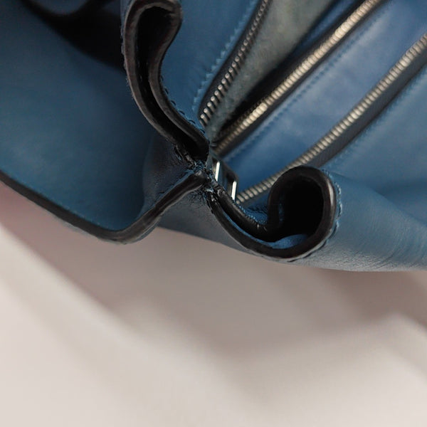 Calfskin Top Handle Bag Blue