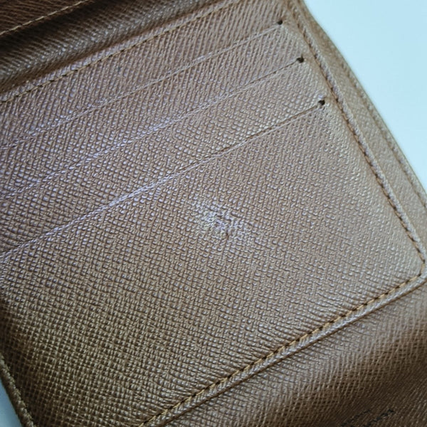 ELISE Monogram Coated Canvas Brown Wallet