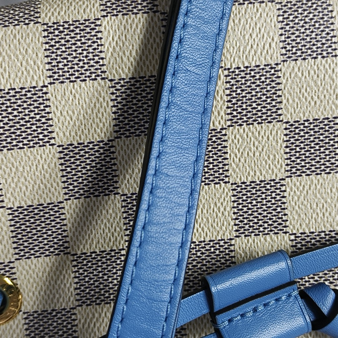 NÉONOÉ MM Damier Azur Coated Canvas White