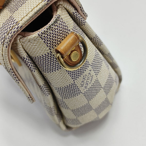 CROISETTE Damier Azur Coated Canvas White