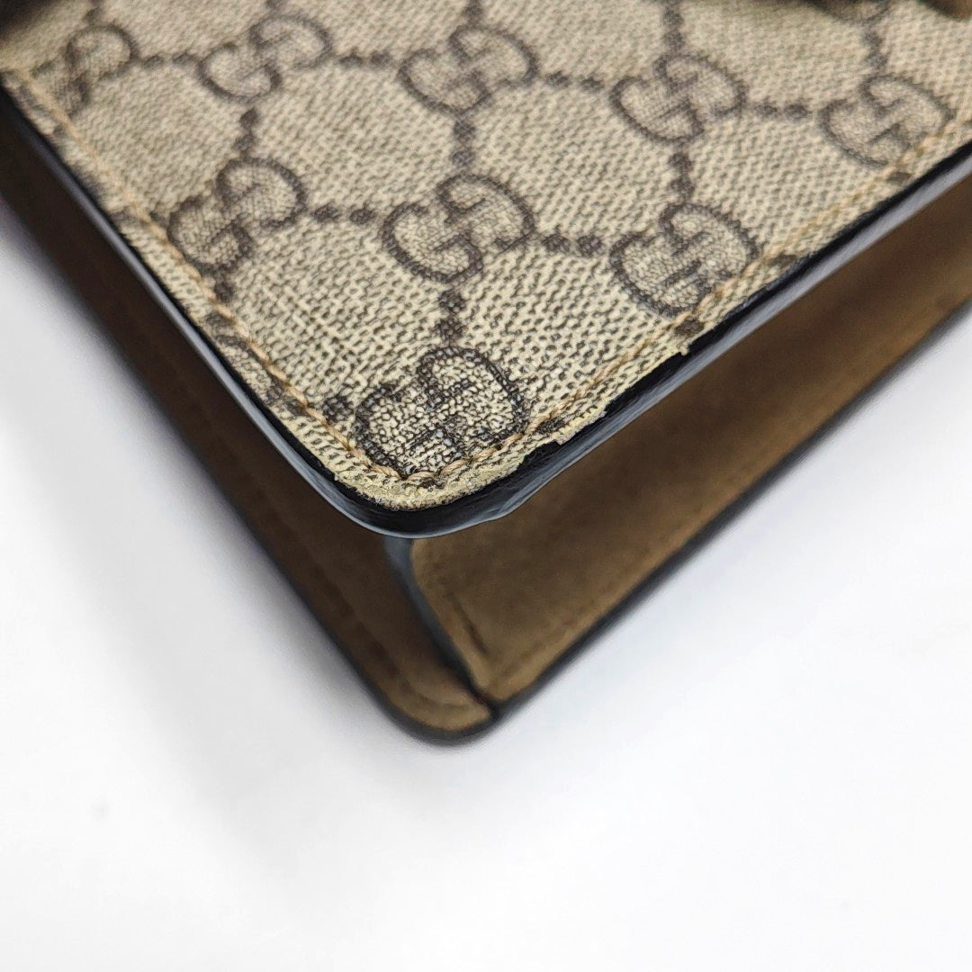 Dionysus Mini Monogram Coated Canvas Beige