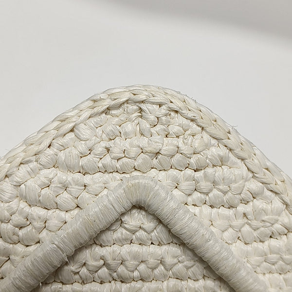 Authenticated pre-owned  Triangle Straw White - Shoulder Bag at Looply