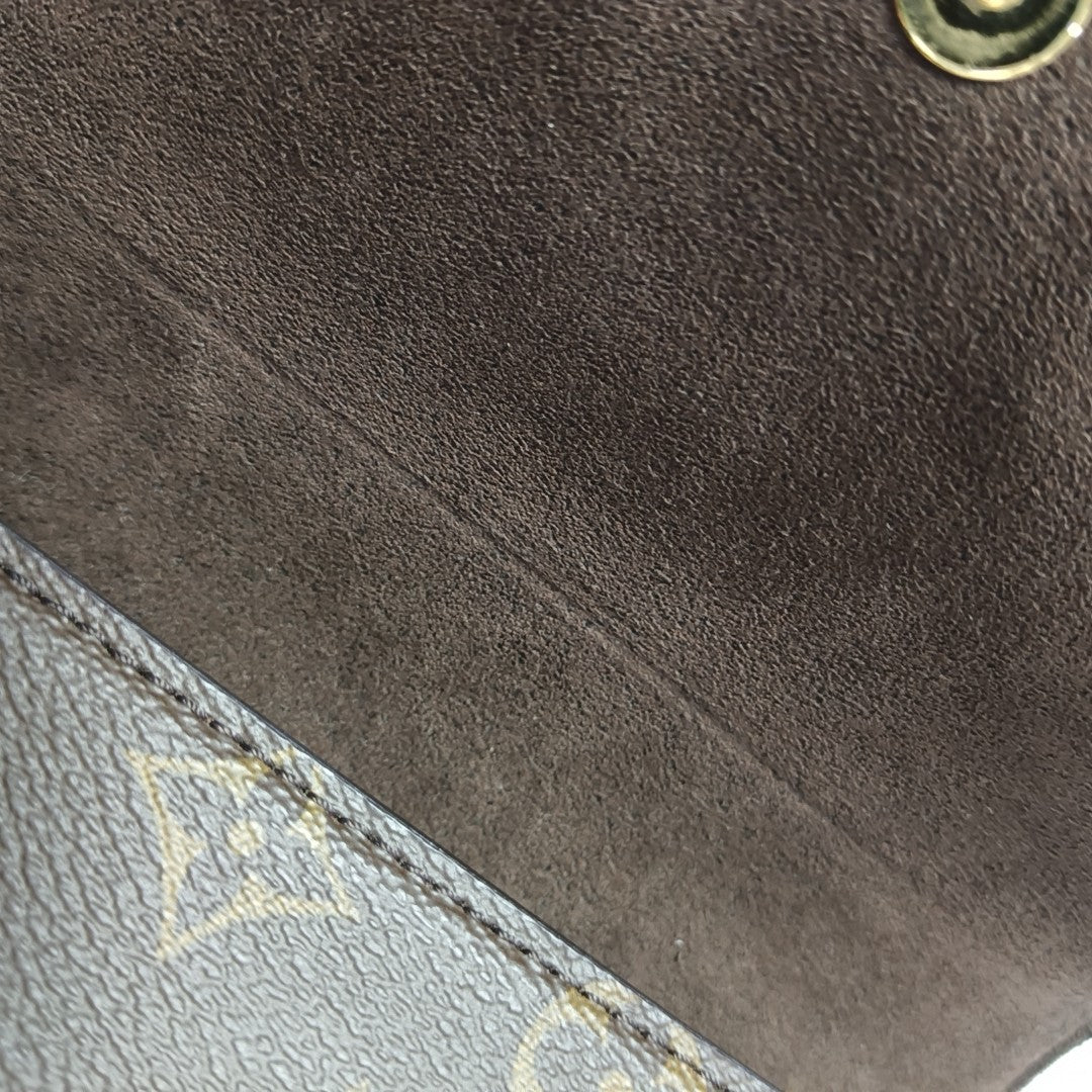 Lily Monogram Coated Canvas Brown