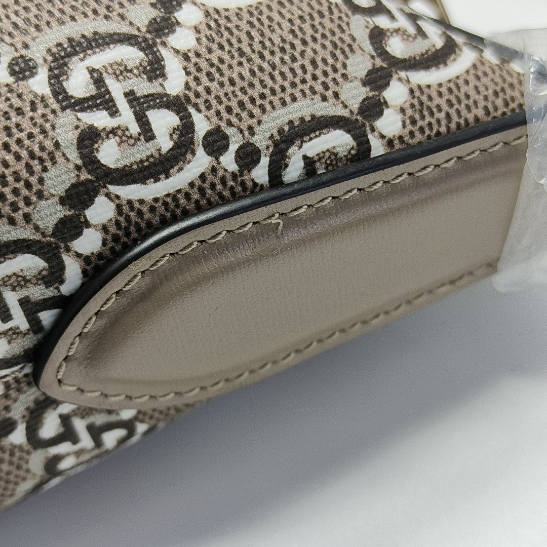 Monogram Coated Canvas Top Handle Bag Super Mini Gray