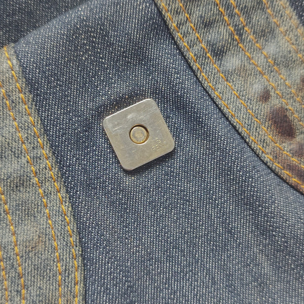 Denim Top Handle Bag Blue