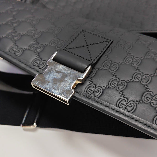 Monogram Calfskin Shoulder Bag Black
