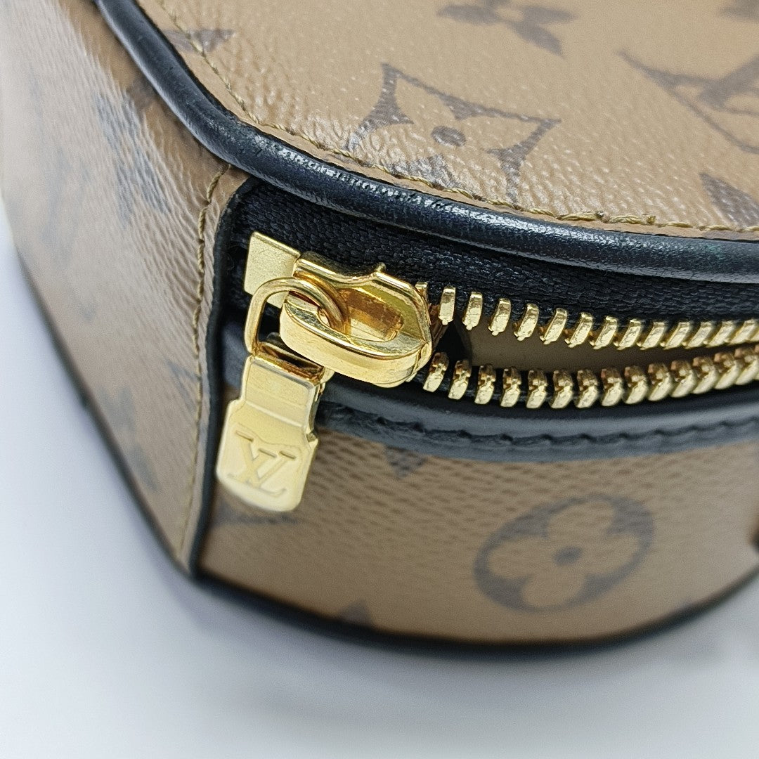 BOITE CHAPEAU Mini Monogram Coated Canvas Brown