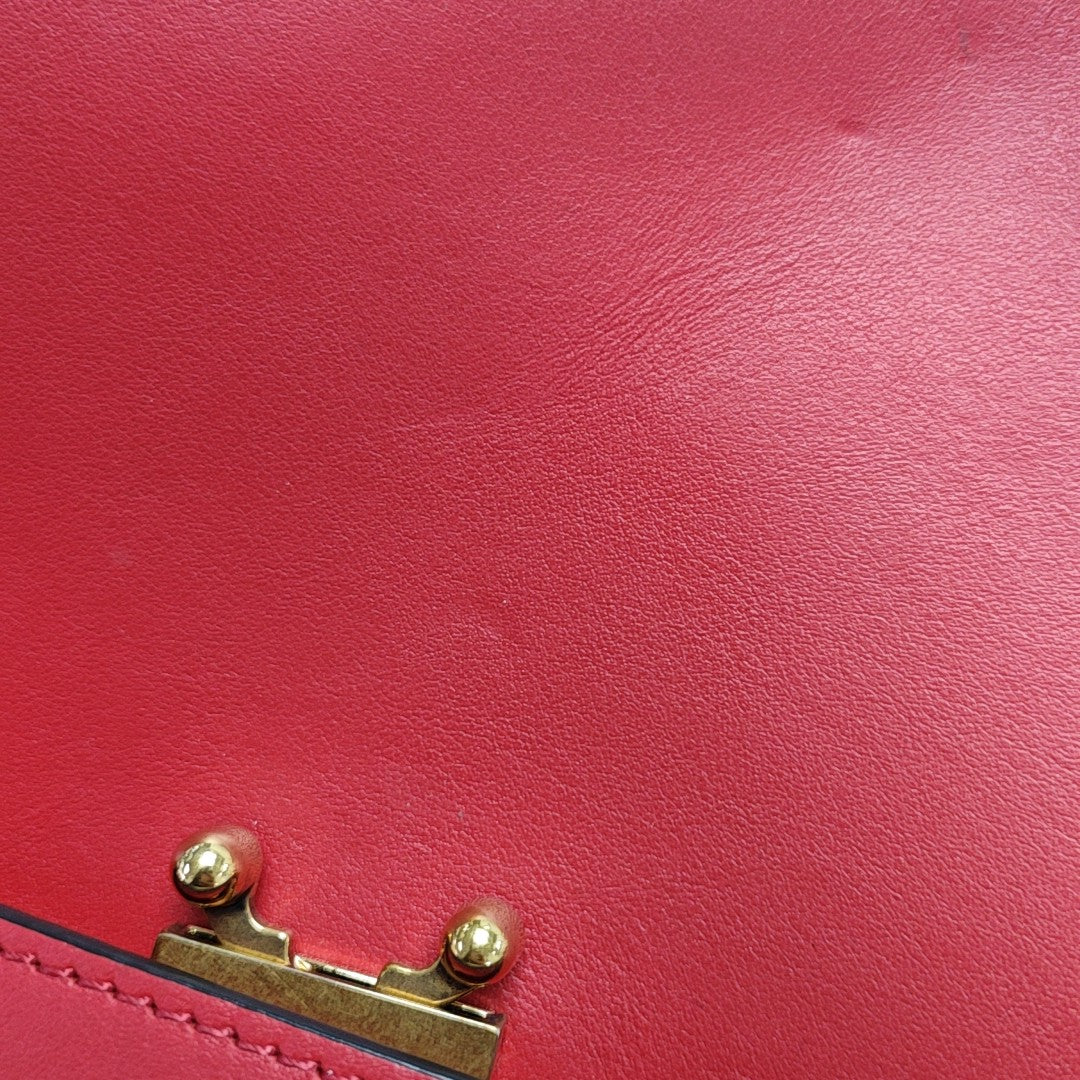 Calfskin Shoulder Bag Red