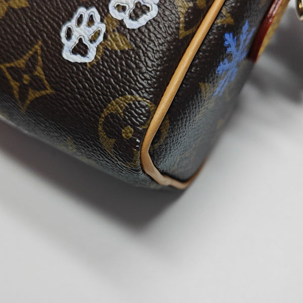 SPEEDY Monogram Coated Canvas Brown