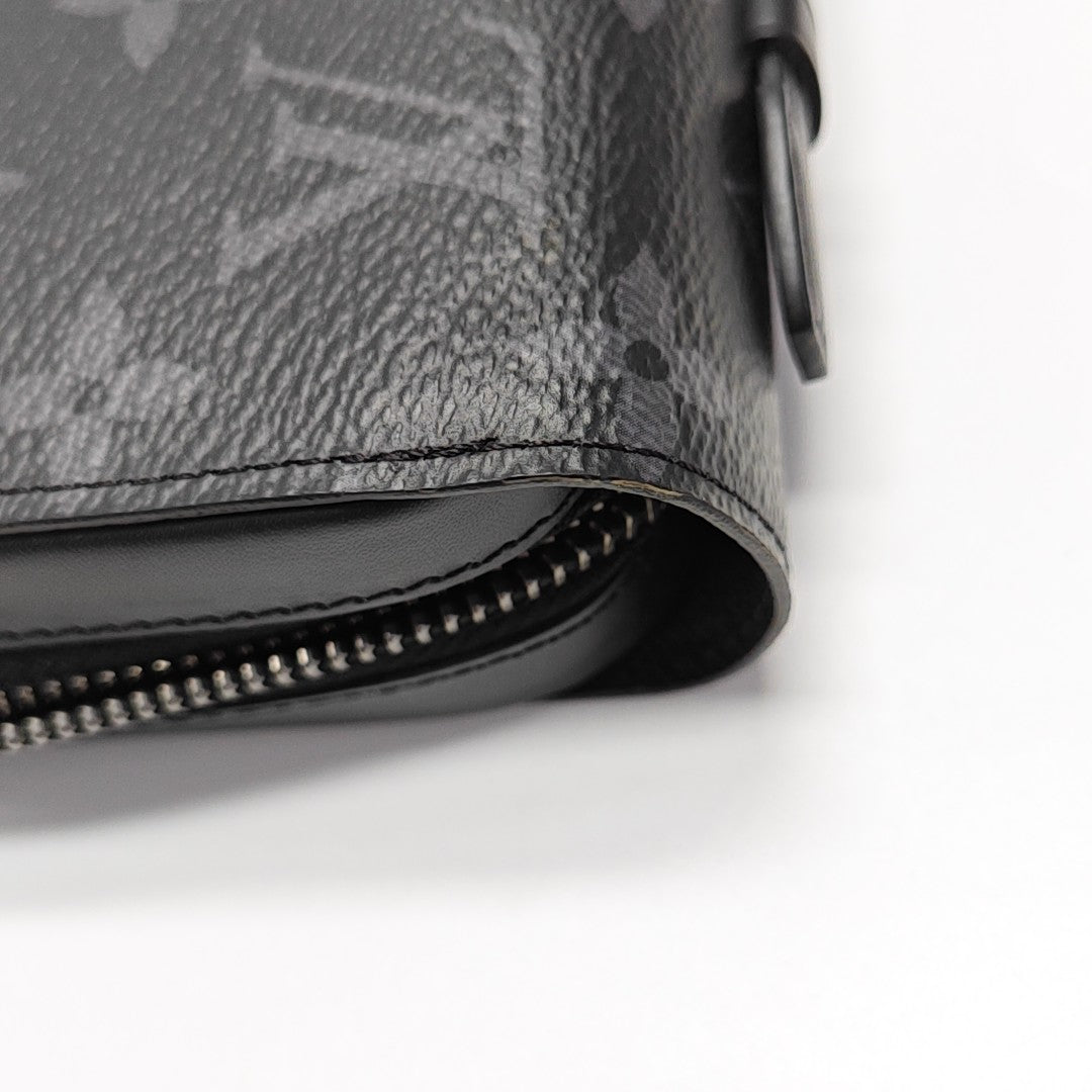 TROUSSE TOILETTE Monogram Coated Canvas Black