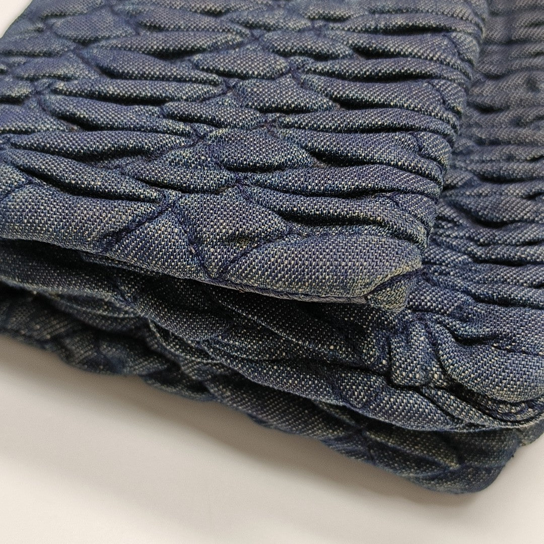 Crystal Quilted Denim Blue