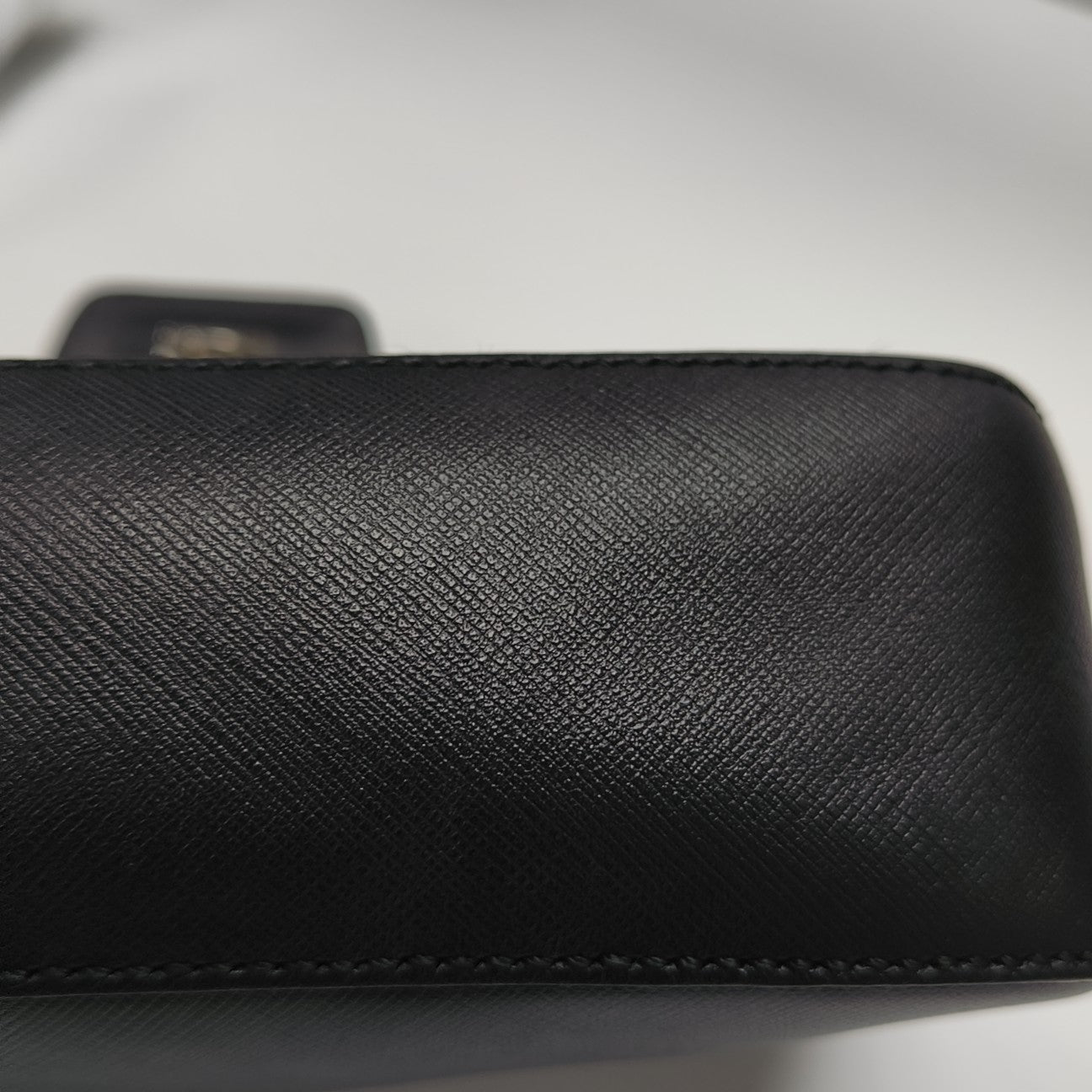 Calfskin Top Handle Bag Black
