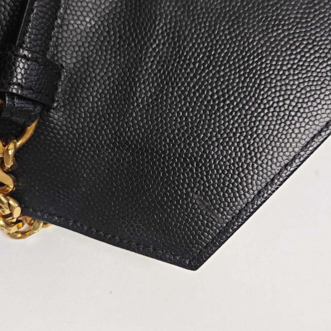MONOGRAM Medium Chevron Calfskin Black