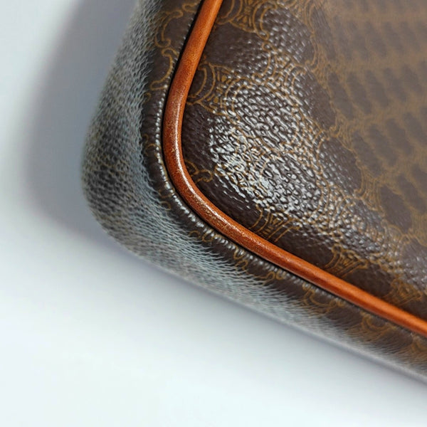 Authenticated pre-owned  MACADAM CLUTCHES Coated Canvas Brown - Clutch at Looply
