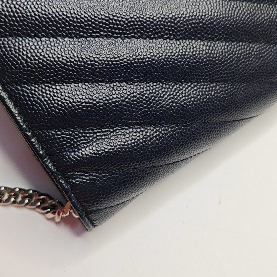 MONOGRAM Chevron Calfskin Blue