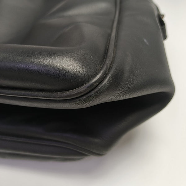 Calfskin Top Handle Bag Black