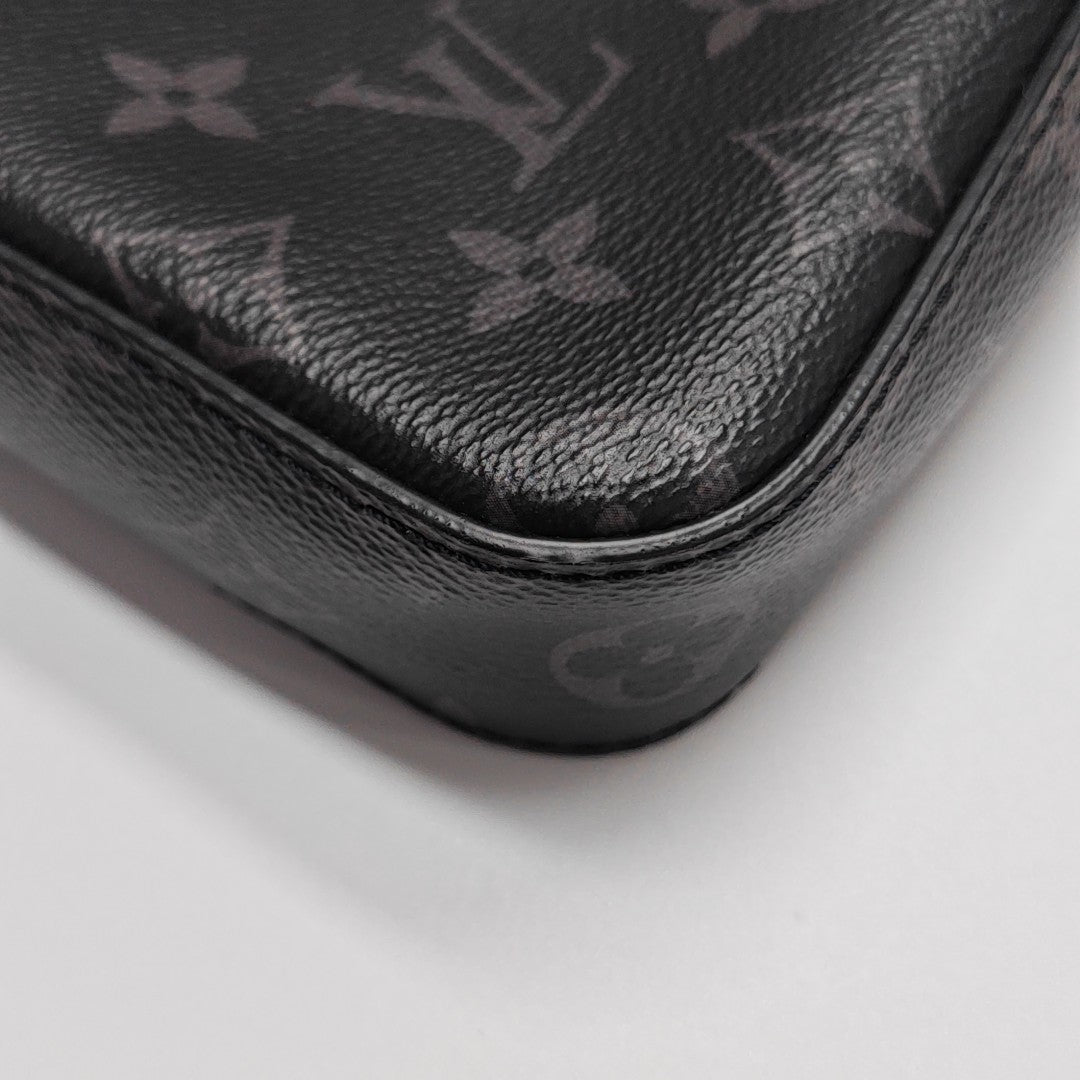 TRIO Monogram Coated Canvas Gray