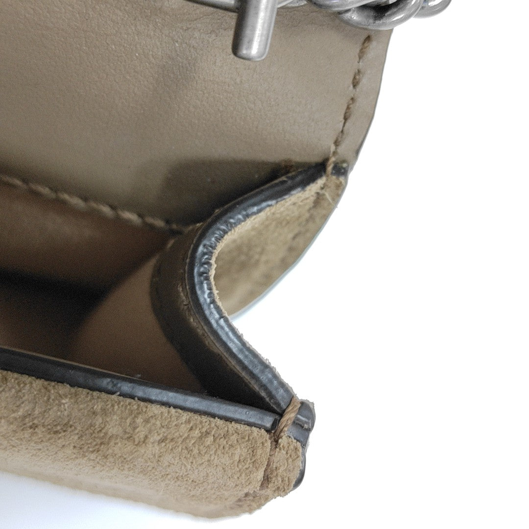 Dionysus Super Mini Monogram Coated Canvas Beige