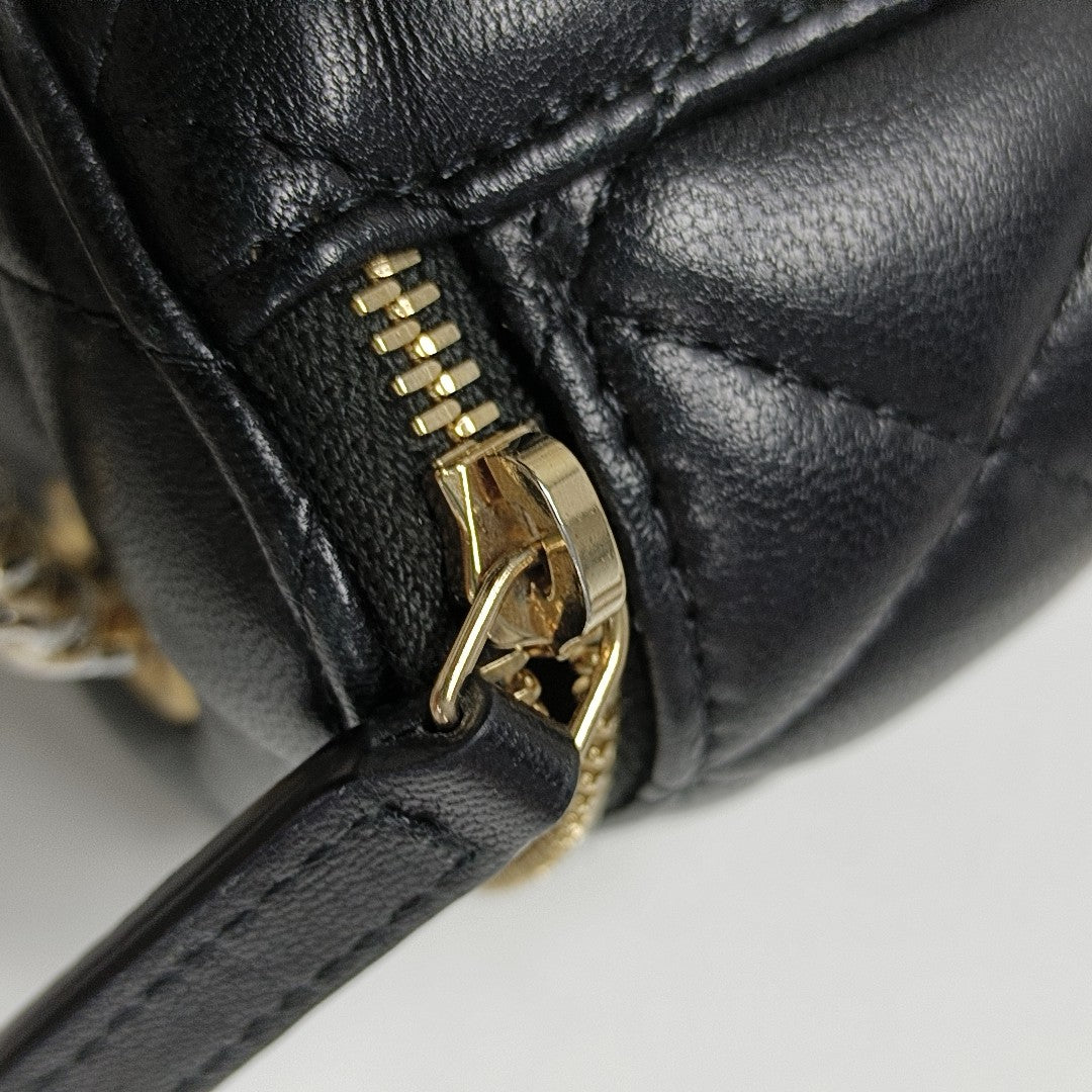 Authenticated pre-owned  VANITY CASE Small Quilted Lambskin Black - Crossbody Bag at Looply