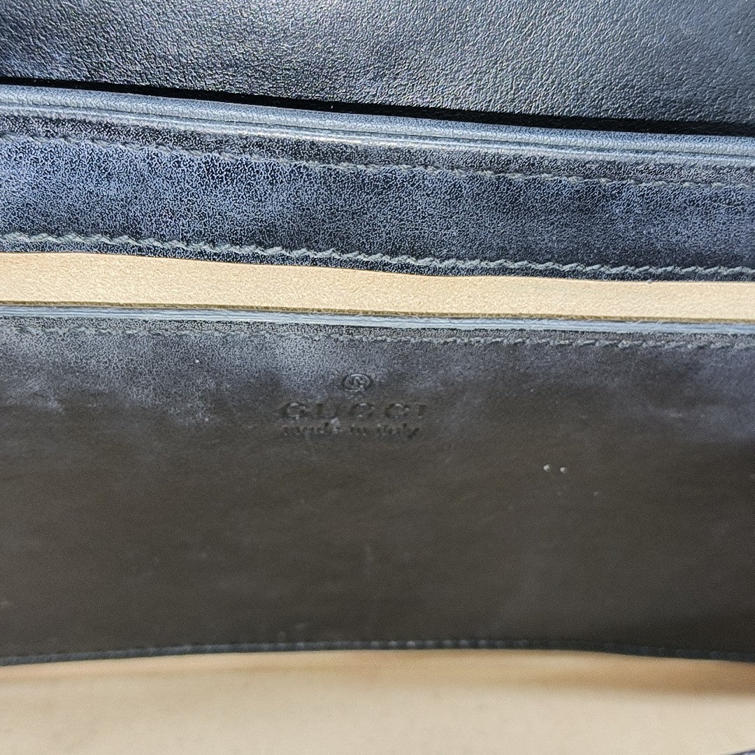 GG Marmont Small Quilted Calfskin Black