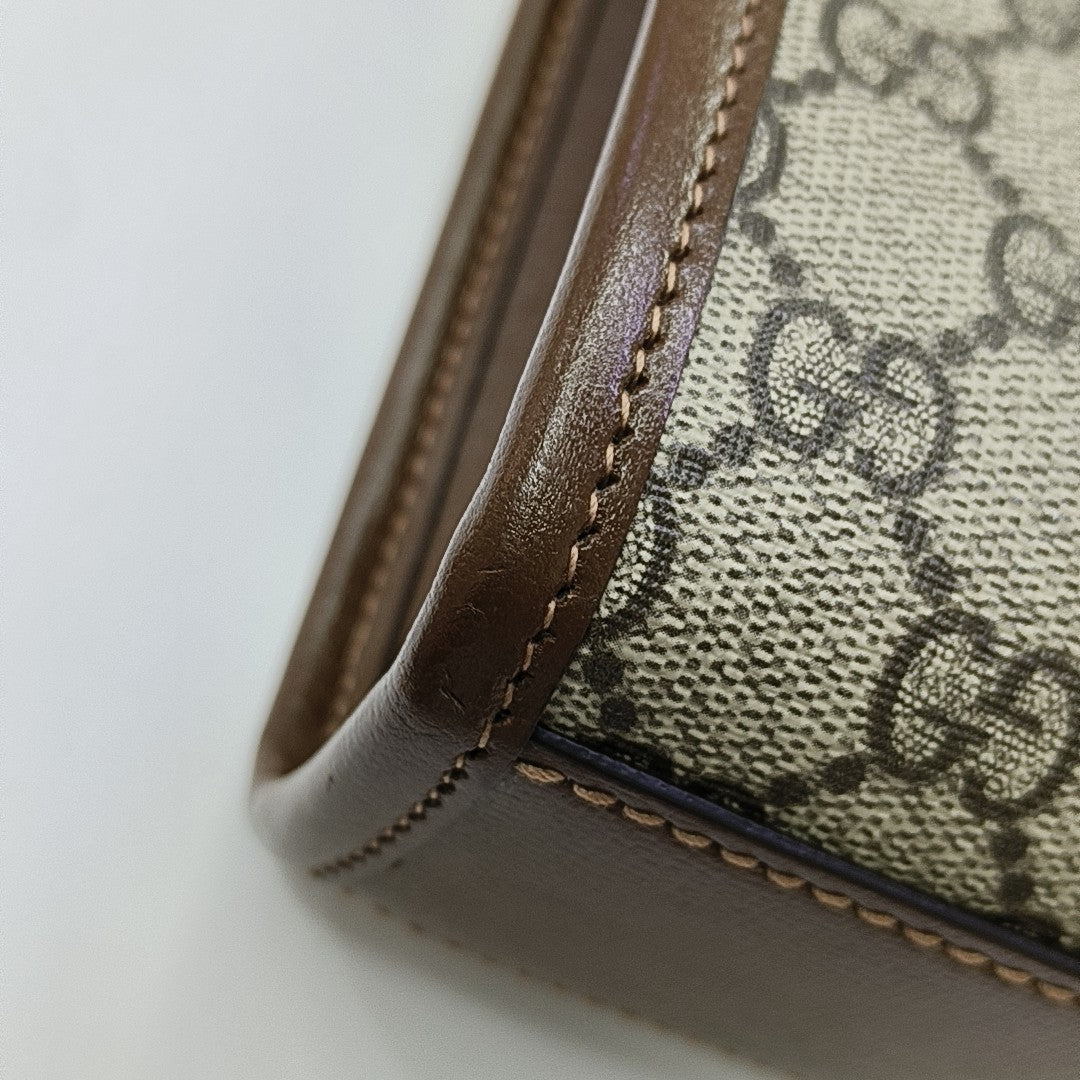 Retro Mini Monogram Coated Canvas Beige