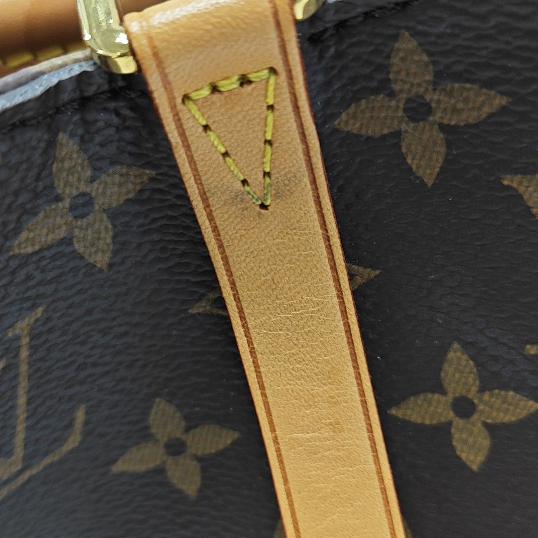 MONTAIGNE MM Monogram Coated Canvas Brown
