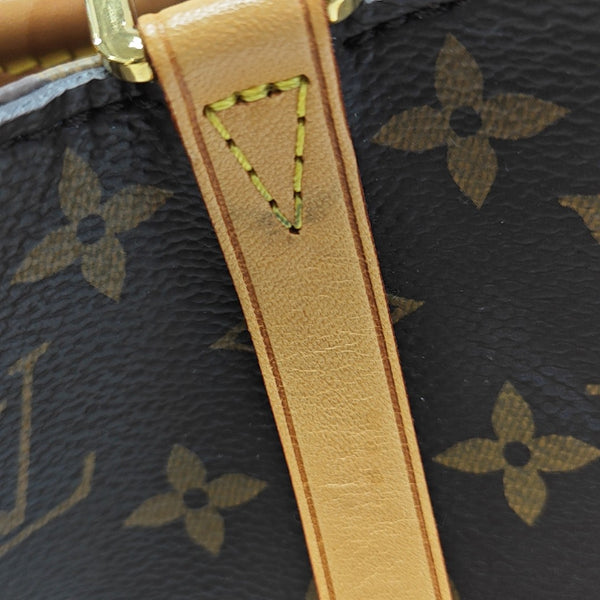 MONTAIGNE MM Monogram Coated Canvas Brown