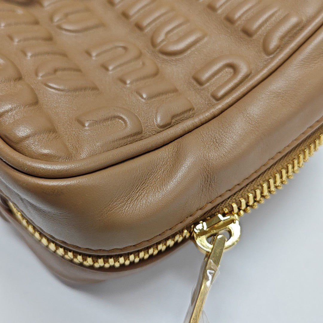 Calfskin Top Handle Bag Brown