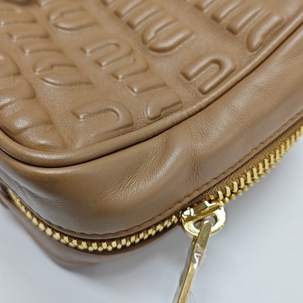 Calfskin Top Handle Bag Brown