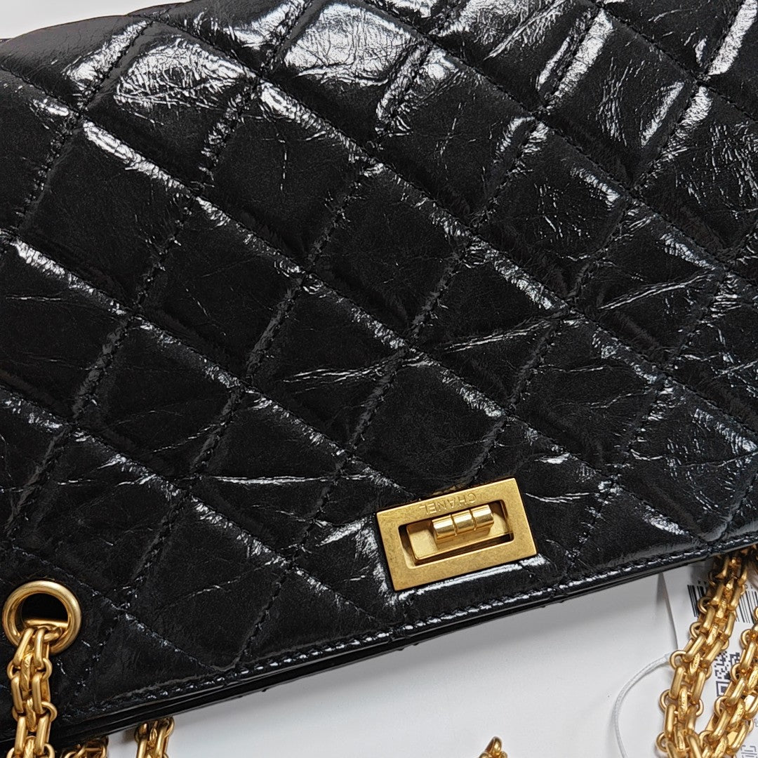 Quilted Calfskin Shoulder Bag Black