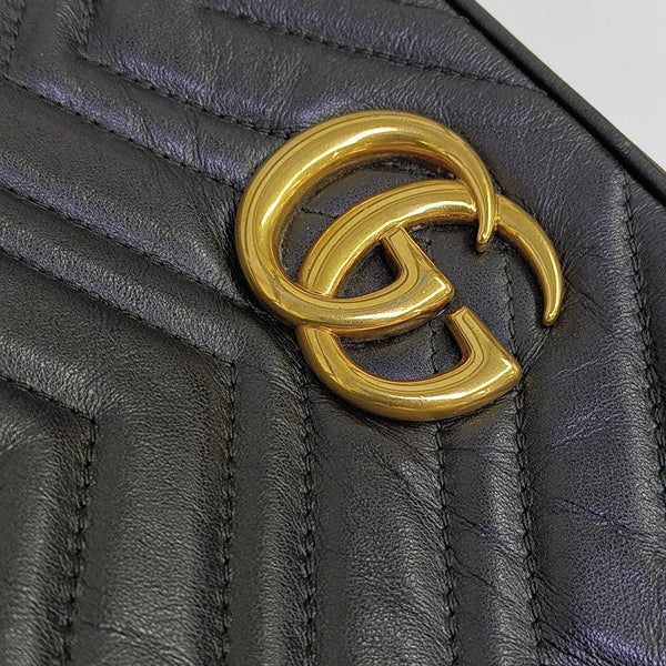 GG Marmont Small Quilted Calfskin Black