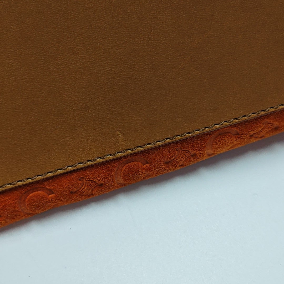 Suede Top Handle Bag Orange