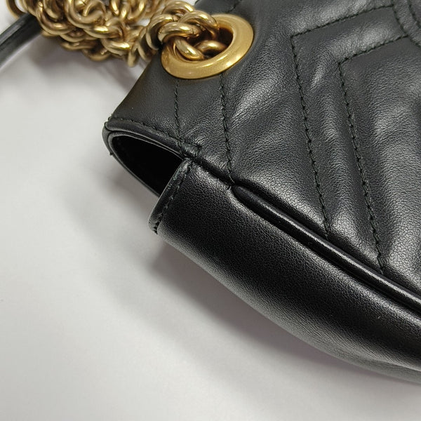 GG Marmont Small Quilted Calfskin Black