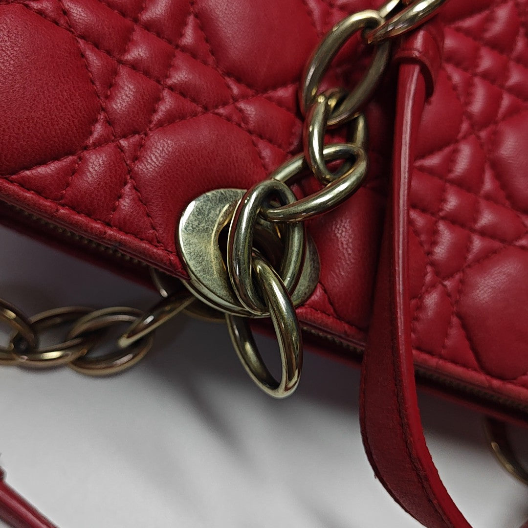 Dior Soft Cannage Lambskin Red