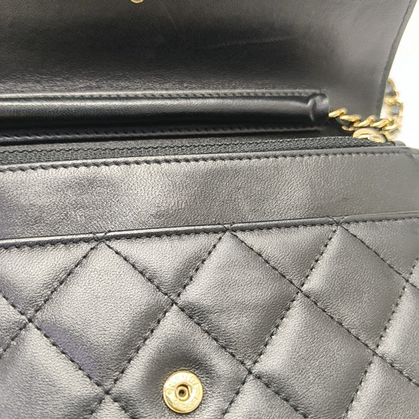 WOC Mini Quilted Lambskin Black