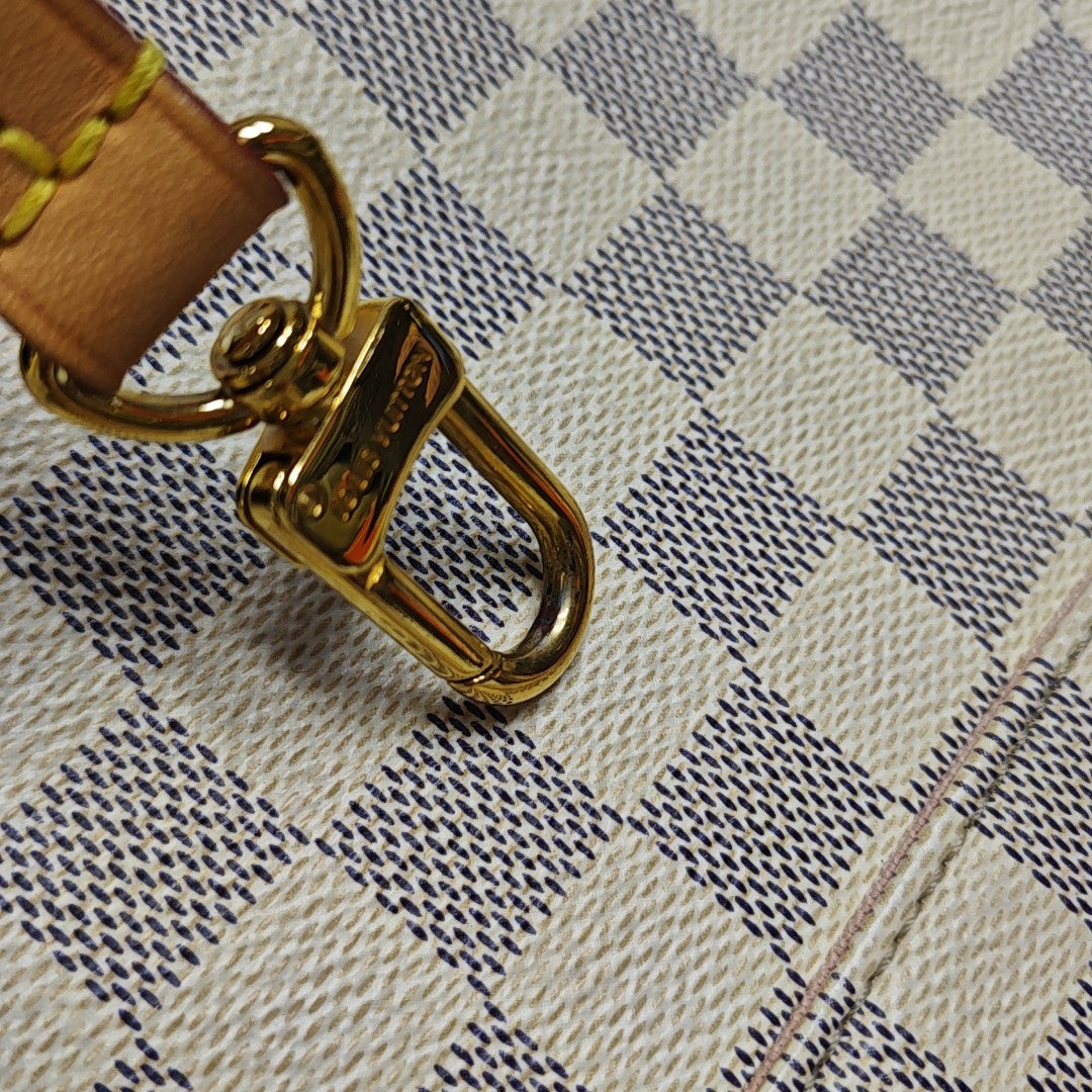 CROISETTE Damier Azur Coated Canvas White