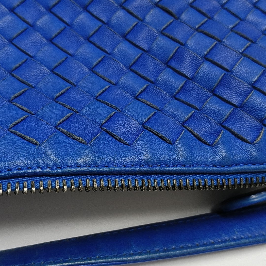 Lambskin Top Handle Bag Blue