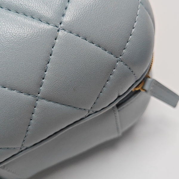 Quilted Lambskin Shoulder Bag Blue