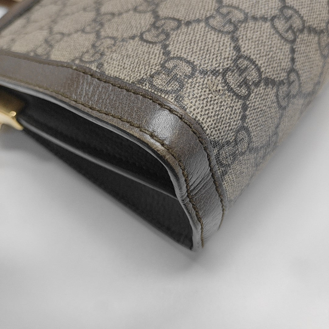 Ophidia Small Monogram Coated Canvas Beige