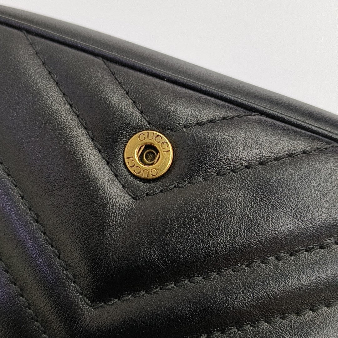 GG Marmont Mini Quilted Calfskin Black