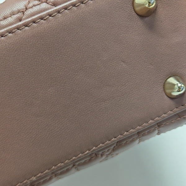 Lady Dior Small Cannage Lambskin Beige