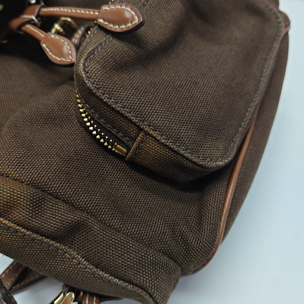 Fabric Backpack Brown