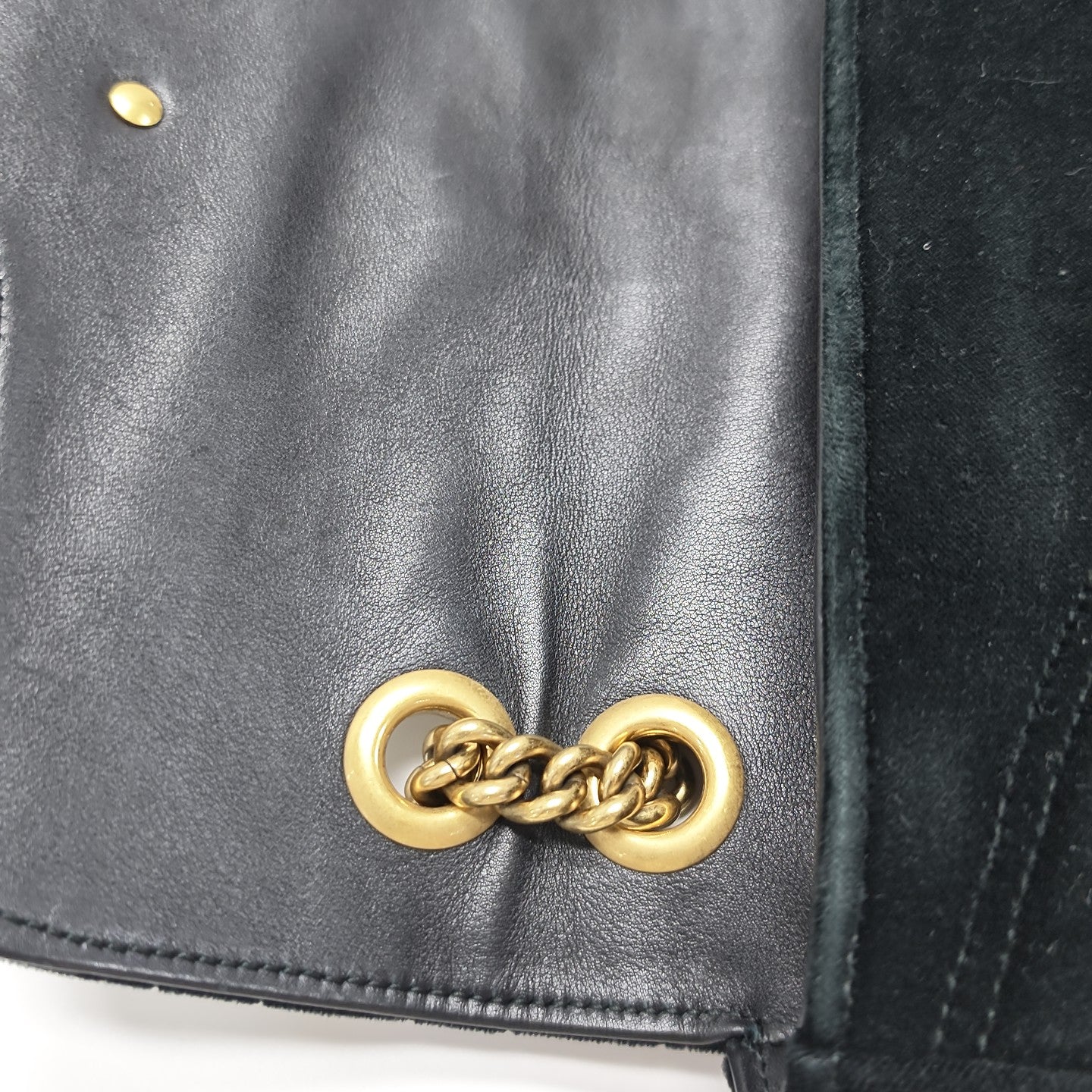 GG Marmont Medium Quilted Velvet Black