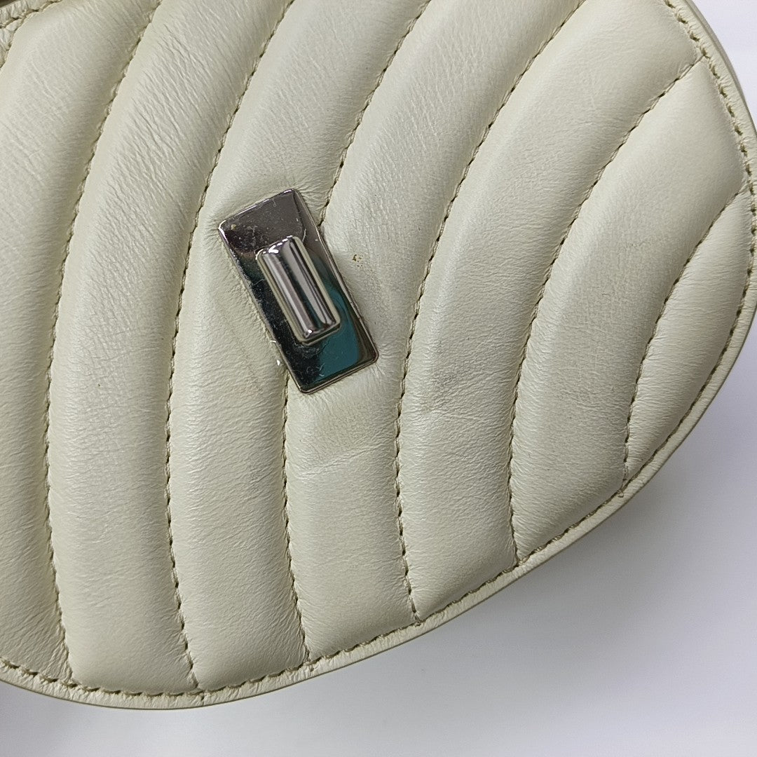 Drew Nano Quilted Calfskin White