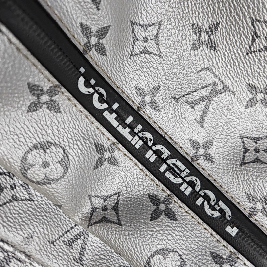 TRIO Monogram Calfskin Gray