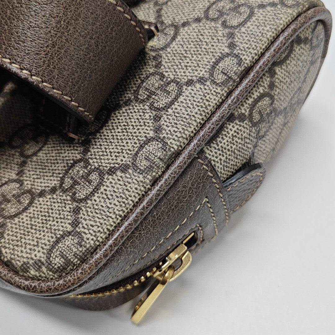 Ophidia Small Monogram Lona Revestida Beige