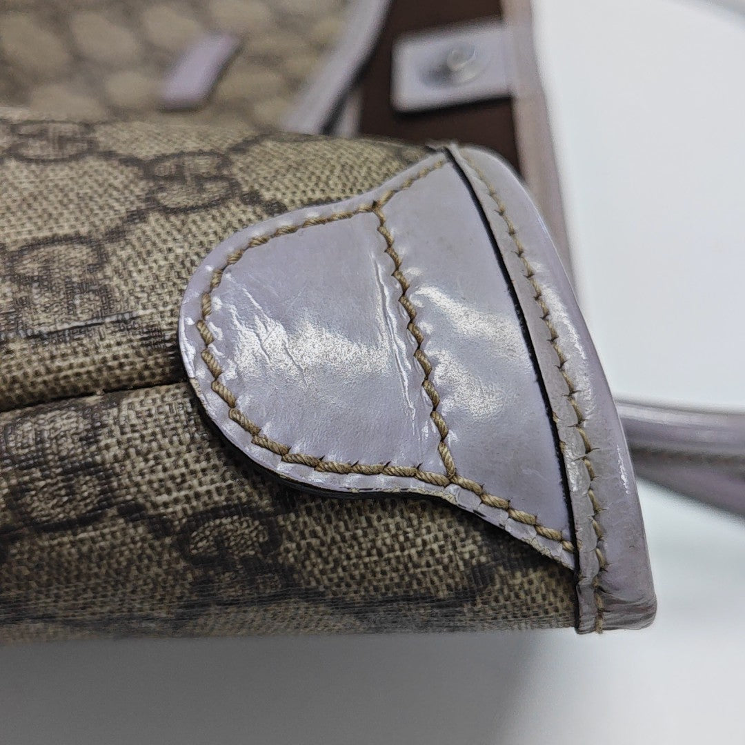 Monogram Coated Canvas Tote Bag Beige