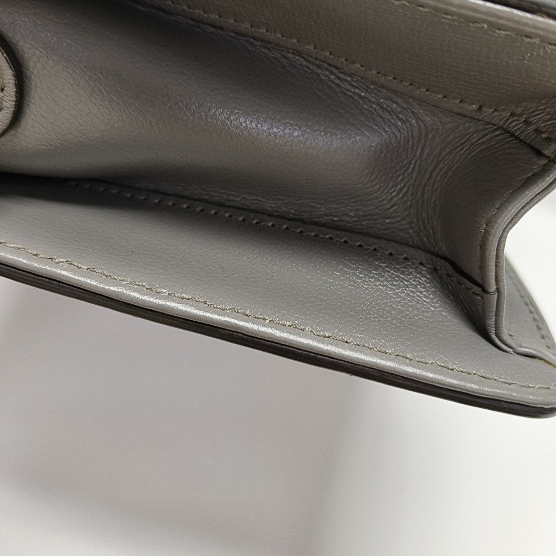 GG Ring Small Calfskin Gray
