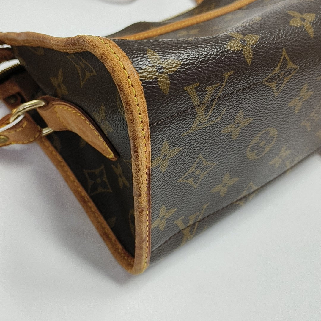 POPINCOURT Monogram Coated Canvas Brown