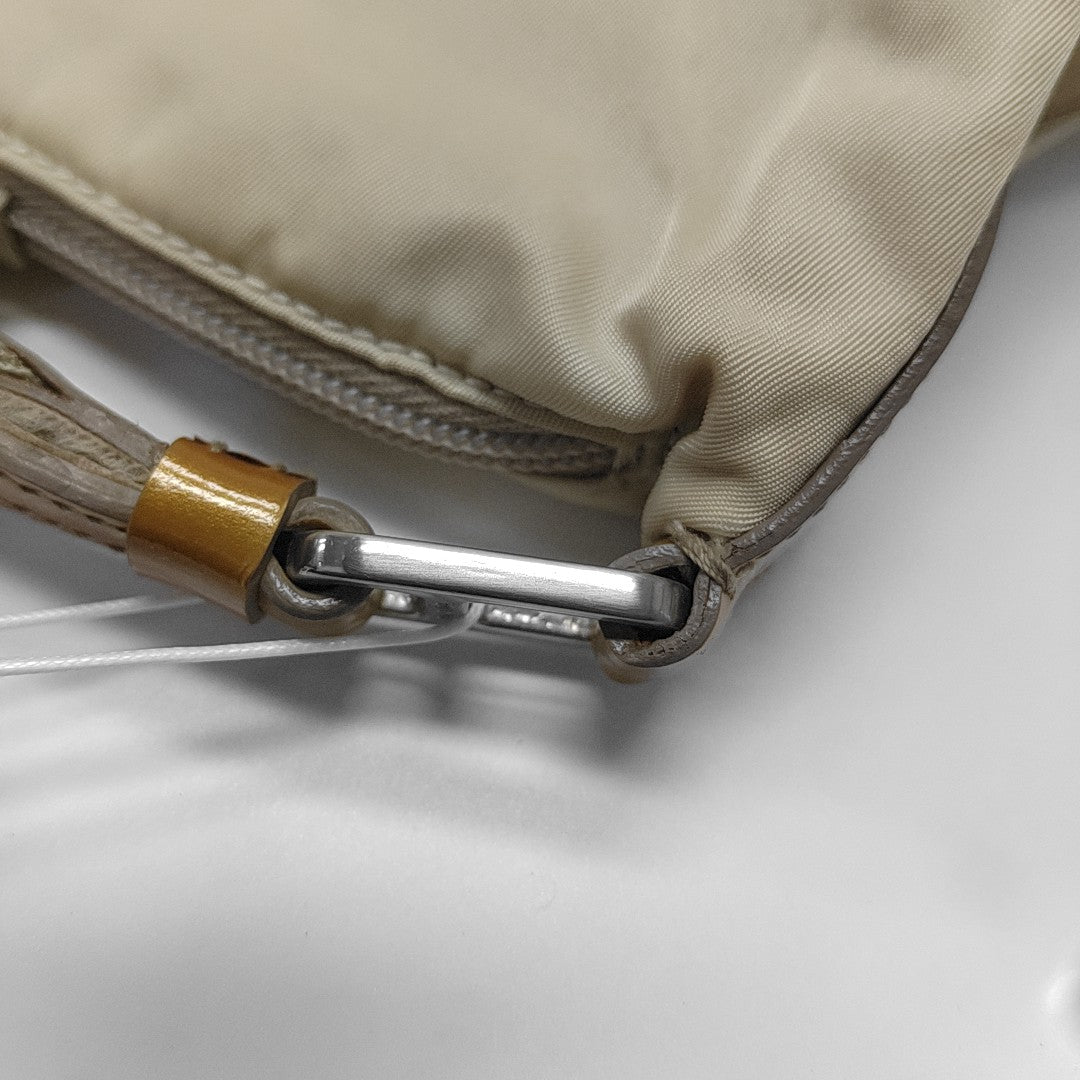 Nylon Shoulder Bag Beige